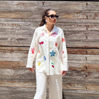 European And American Women's Clothing New Embroidered Shirt Casual Suit