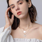 Fashion Layered Moon Pendant Necklace