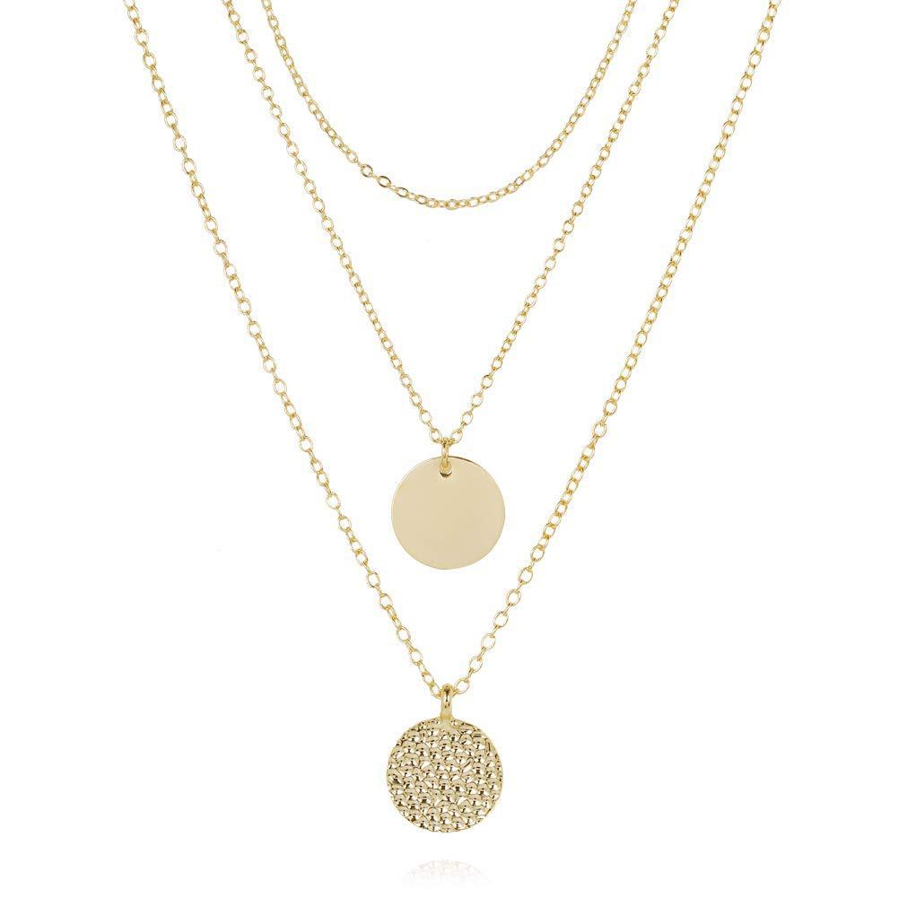 Fashion Layered Moon Pendant Necklace