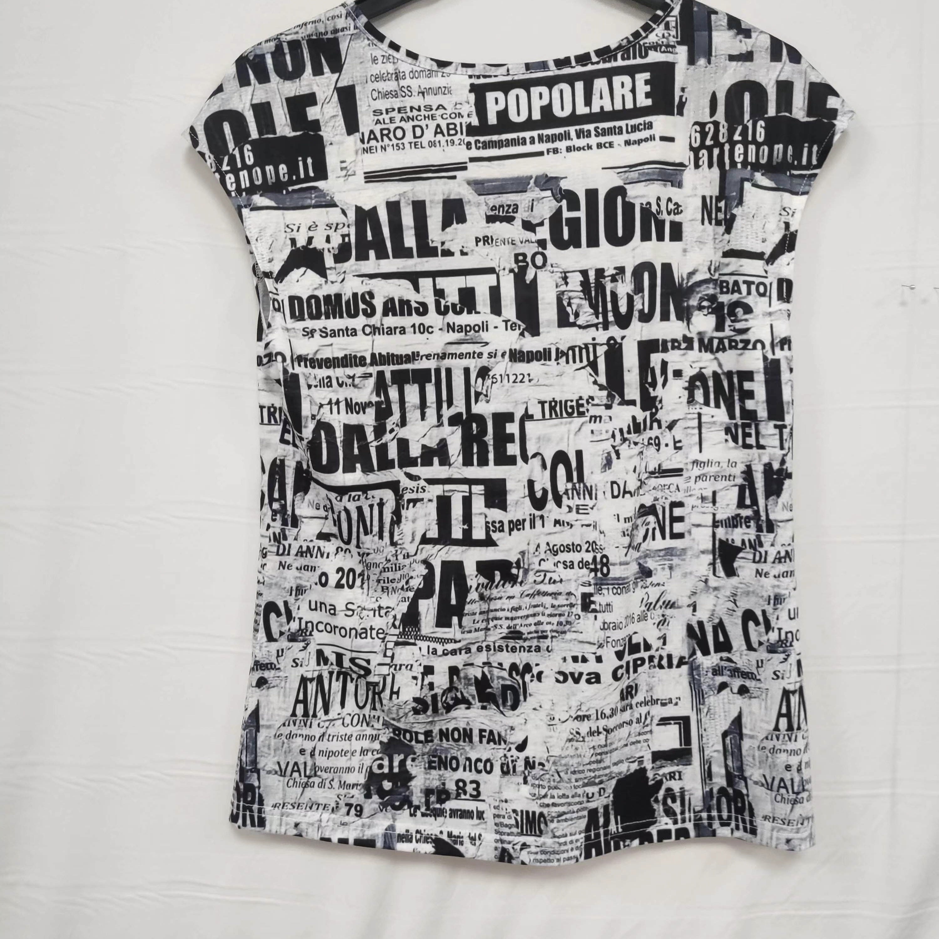 Women's Tribal Floral Print Hat Sleeve V-neck T-shirt
