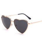 Metal Heart-shaped Sunglasses Peach Heart Funny