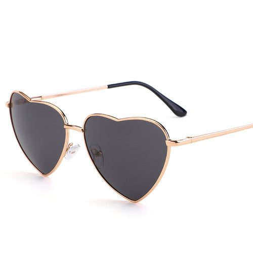 Metal Heart-shaped Sunglasses Peach Heart Funny