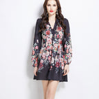 French Retro Fashion Dress Women