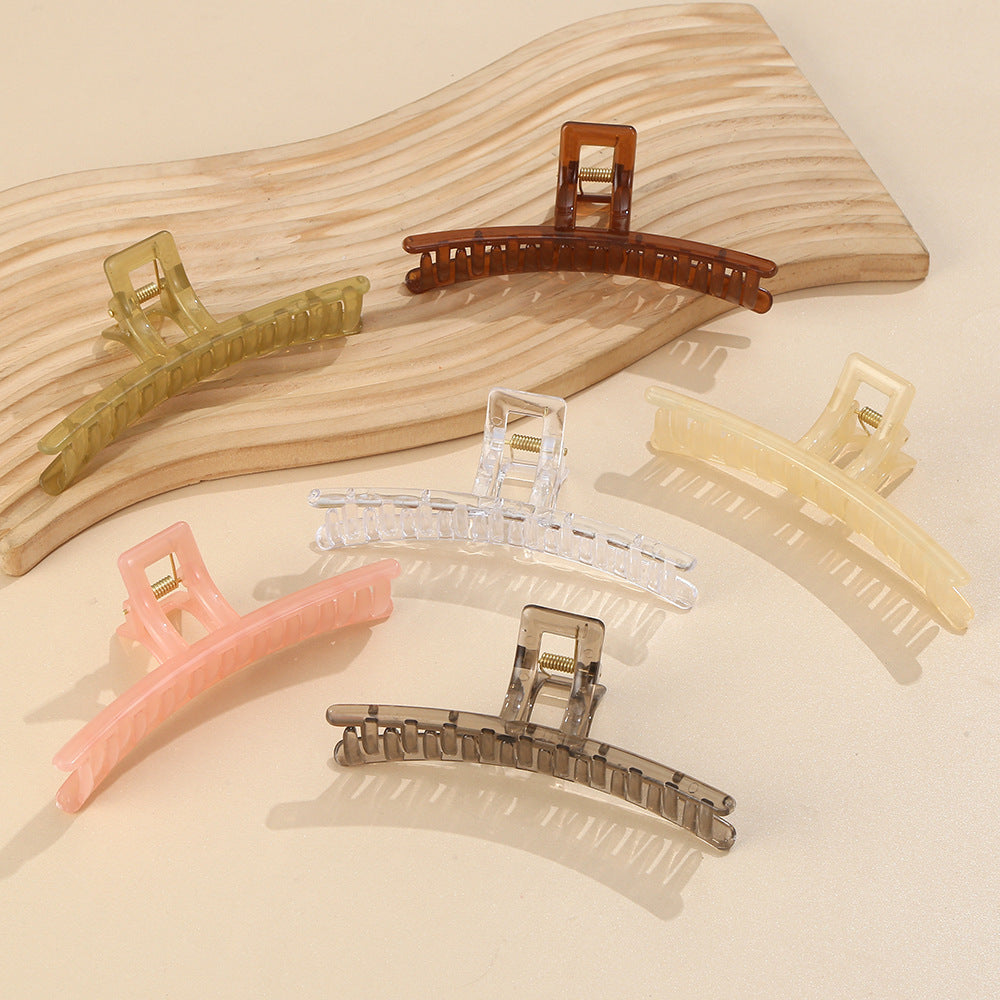 Simple Ins Style Barrettes Fashion High-end Solid Color Ponytail Big Hair Claws