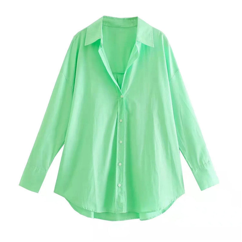 Urban Casual Multi-color Poplin Shirt